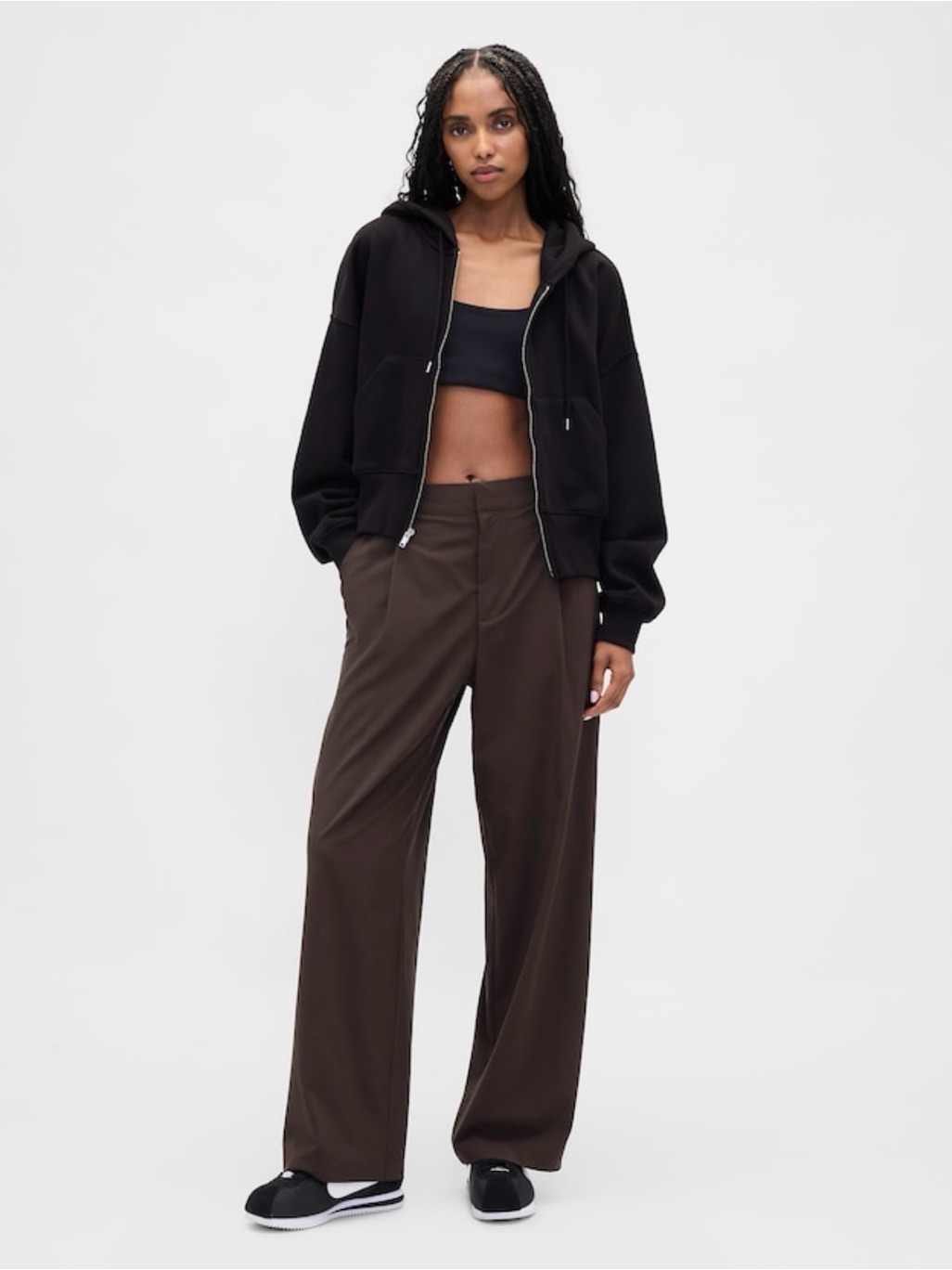 Gap Women’s High Rise Runaround Relaxed Trousers Nwt Size L